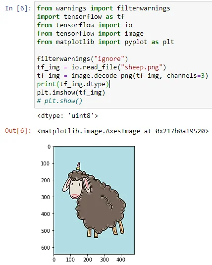 Displaying-image-through-Tensorflow-and-matplotlib