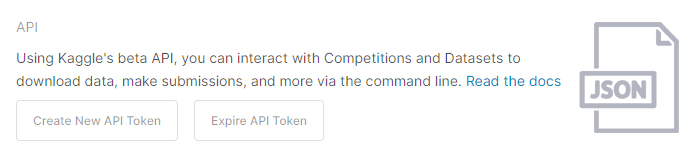 Kaggle Create New API Command