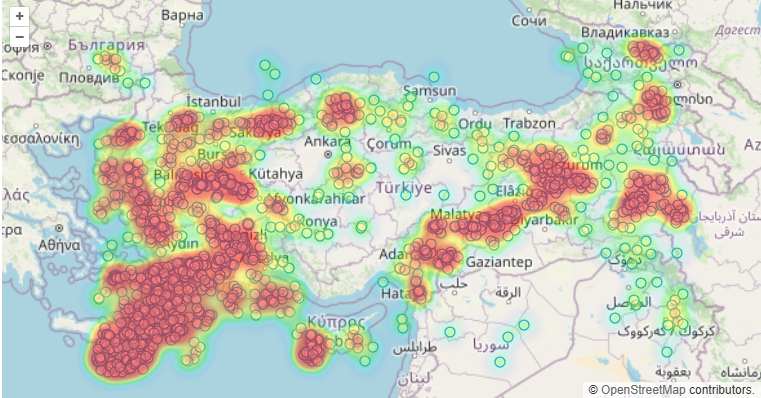 Türkiye Deprem Haritası