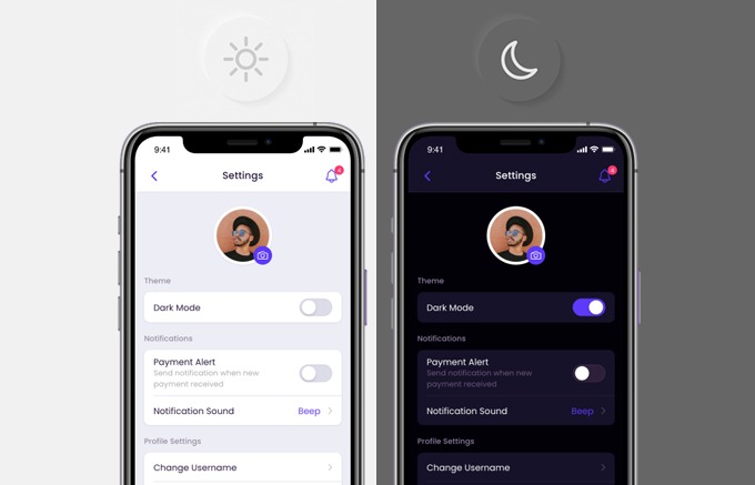 Dark Mode (gece modu)